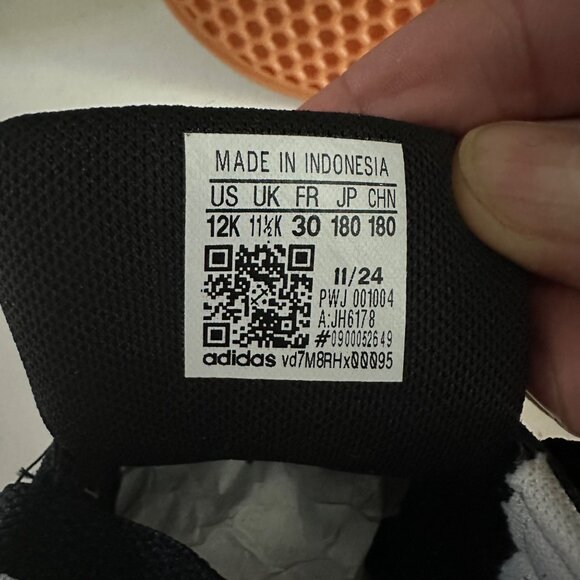 Adidas Grand Court 00s K Tennis Shoes 12K Black & White Unisex - Picture 5 of 8